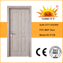 Swing Open Style y acabado en superficie acabado PVC Door (SC-P106)